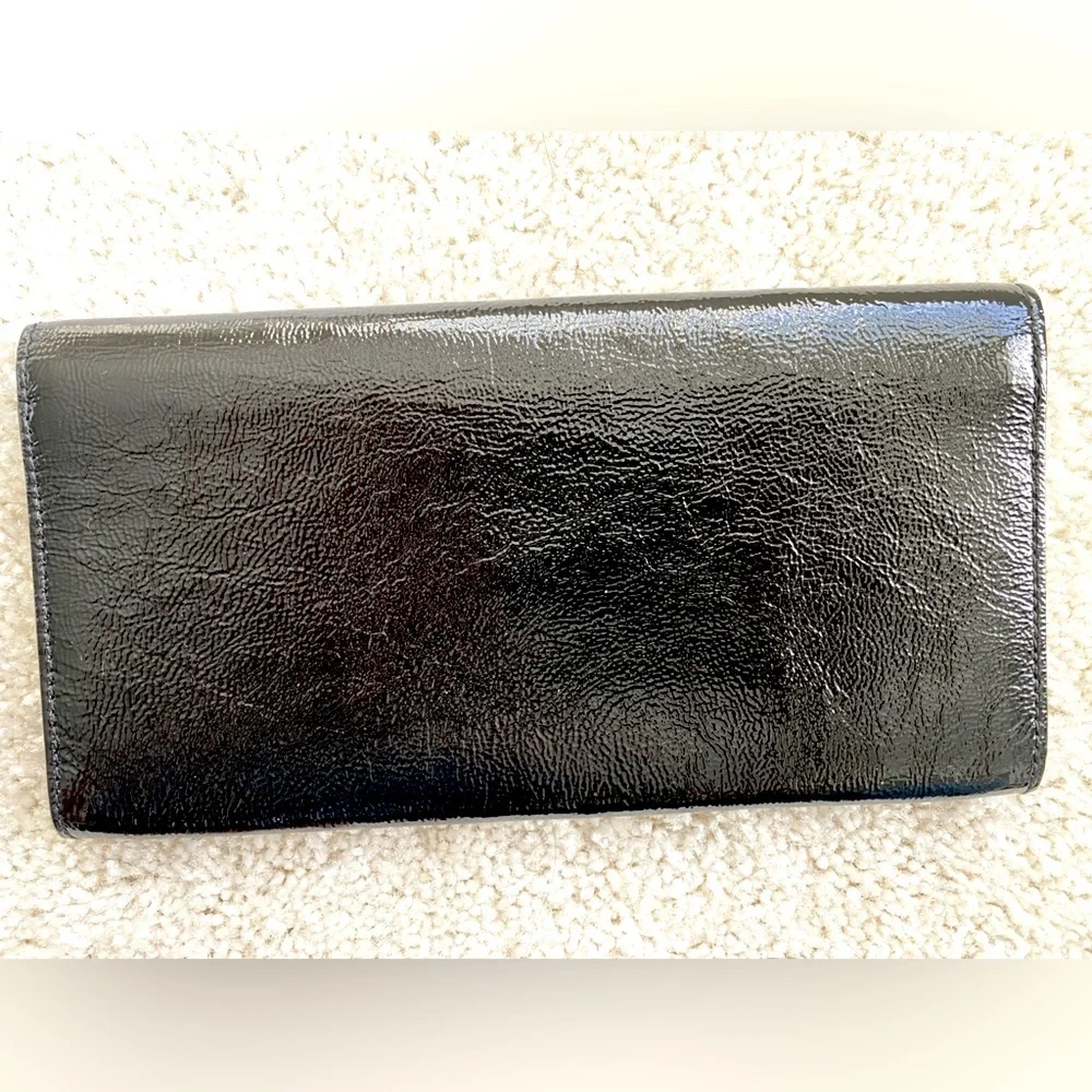 YSL Authentic Patent Black Leather Belle de Jour Clutch